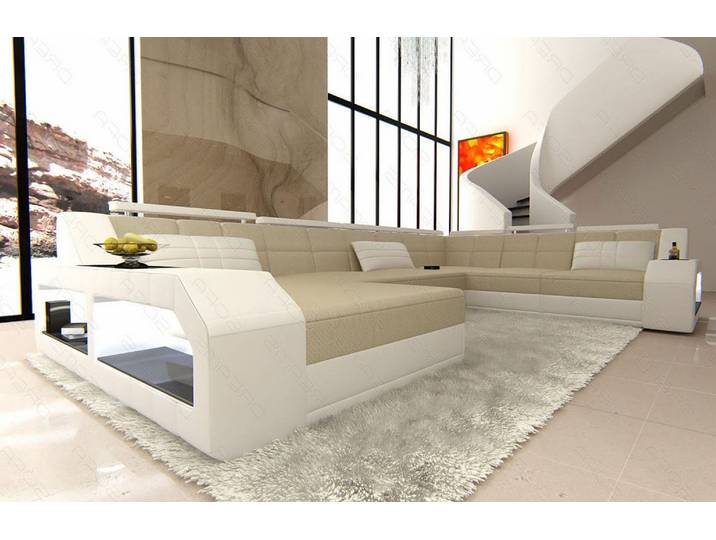 XXL Stoff Wohnlandschaft Matera U-Form
