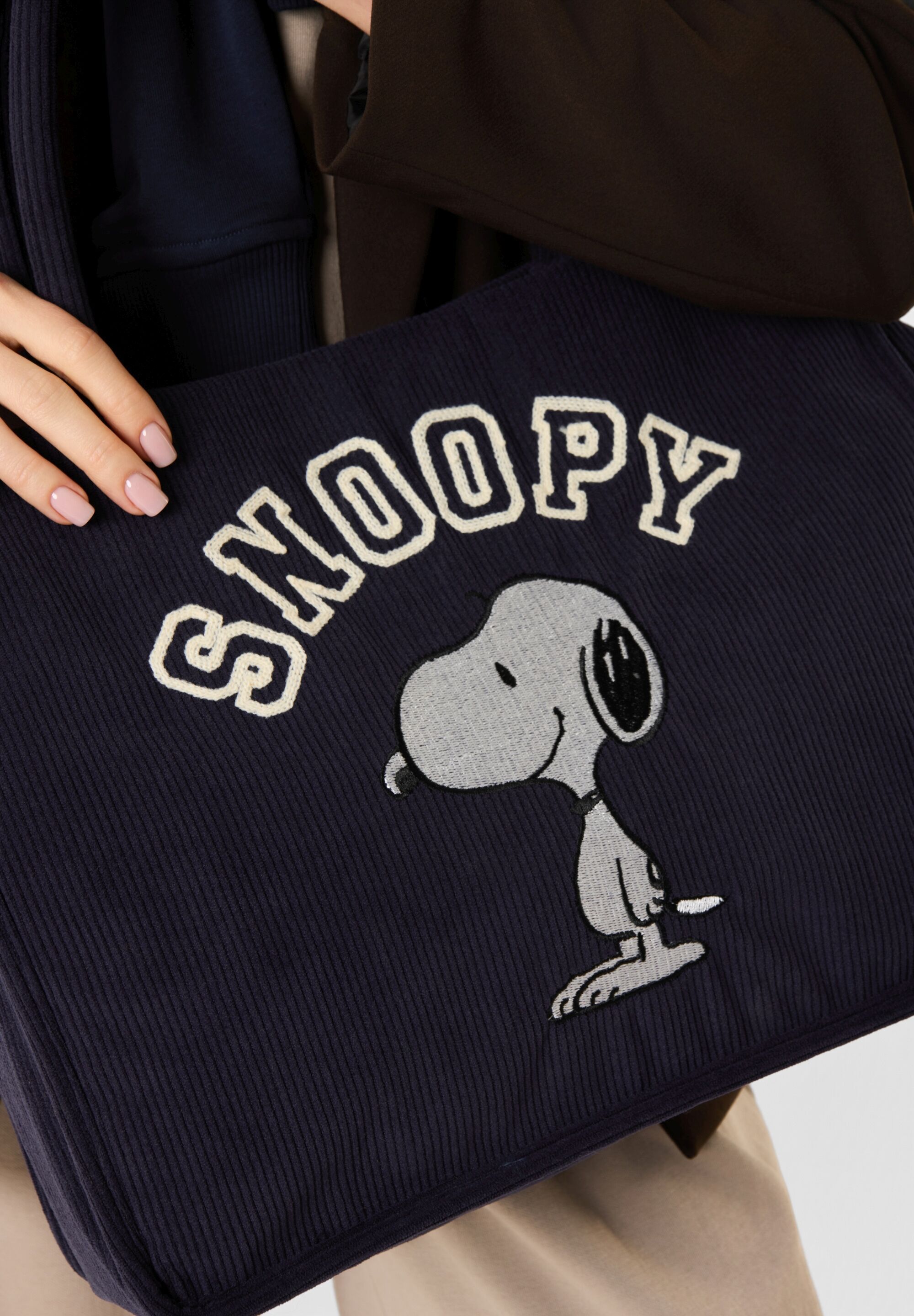 Shopper CODELLO "Codello Tasche", Damen, blau, Obermaterial: 100% Polyester PES., Taschen Shopper, mit Snoopy Motiv