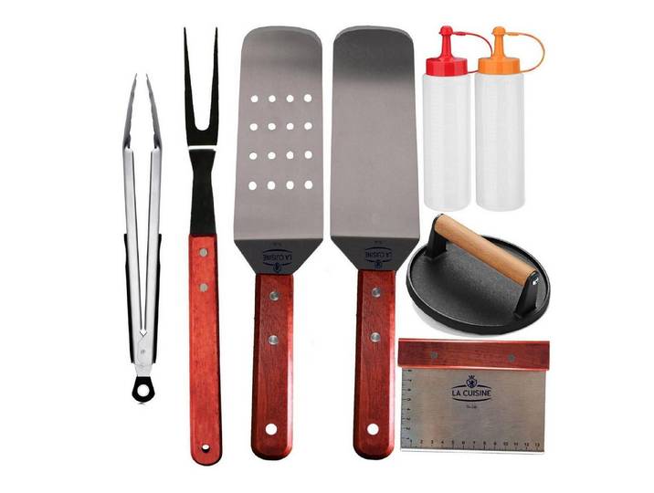 LuxusKollektion Grillspachtel Grill Zubehör Set 8-teilig Edelstahl