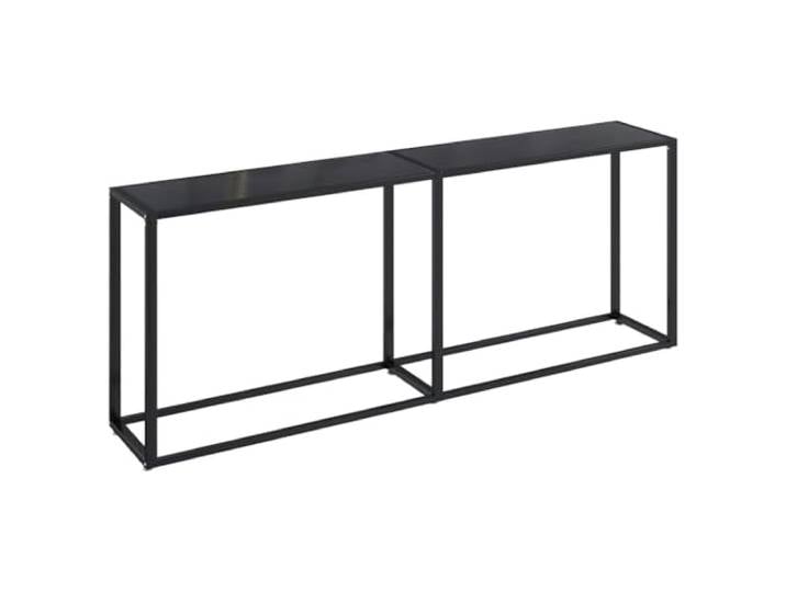 vidaXL Konsolentisch Schwarz 200x35x75,5 cm Hartglas