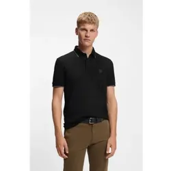BOSS für Herren. 50507699 Passertip Poloshirt schwarz (L), Lässig, Synthetisch, Kurzarm