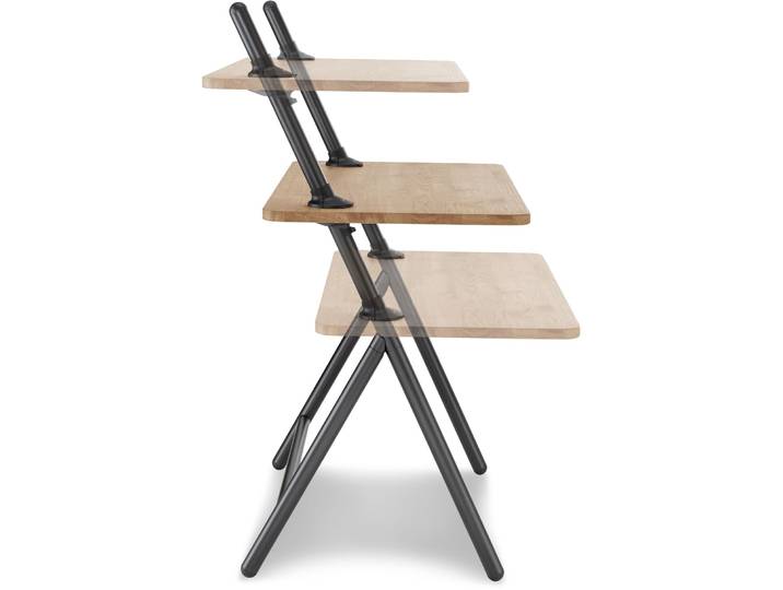 Schreibtisch Wes natur Kernbuche Höhenverstellbar B 100 T 60 cm - Schreibtisch