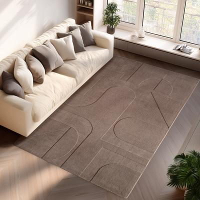 Teppich AYYILDIZ TEPPICHE "POMPEI 1614 , auch als Läufer", beige, B:200cm H:12mm L:290cm, Microfaser, Teppiche, Teppich, weiche pflegeleichte Oberfläche, Hoch-Tief-Struktur, Kurzflor