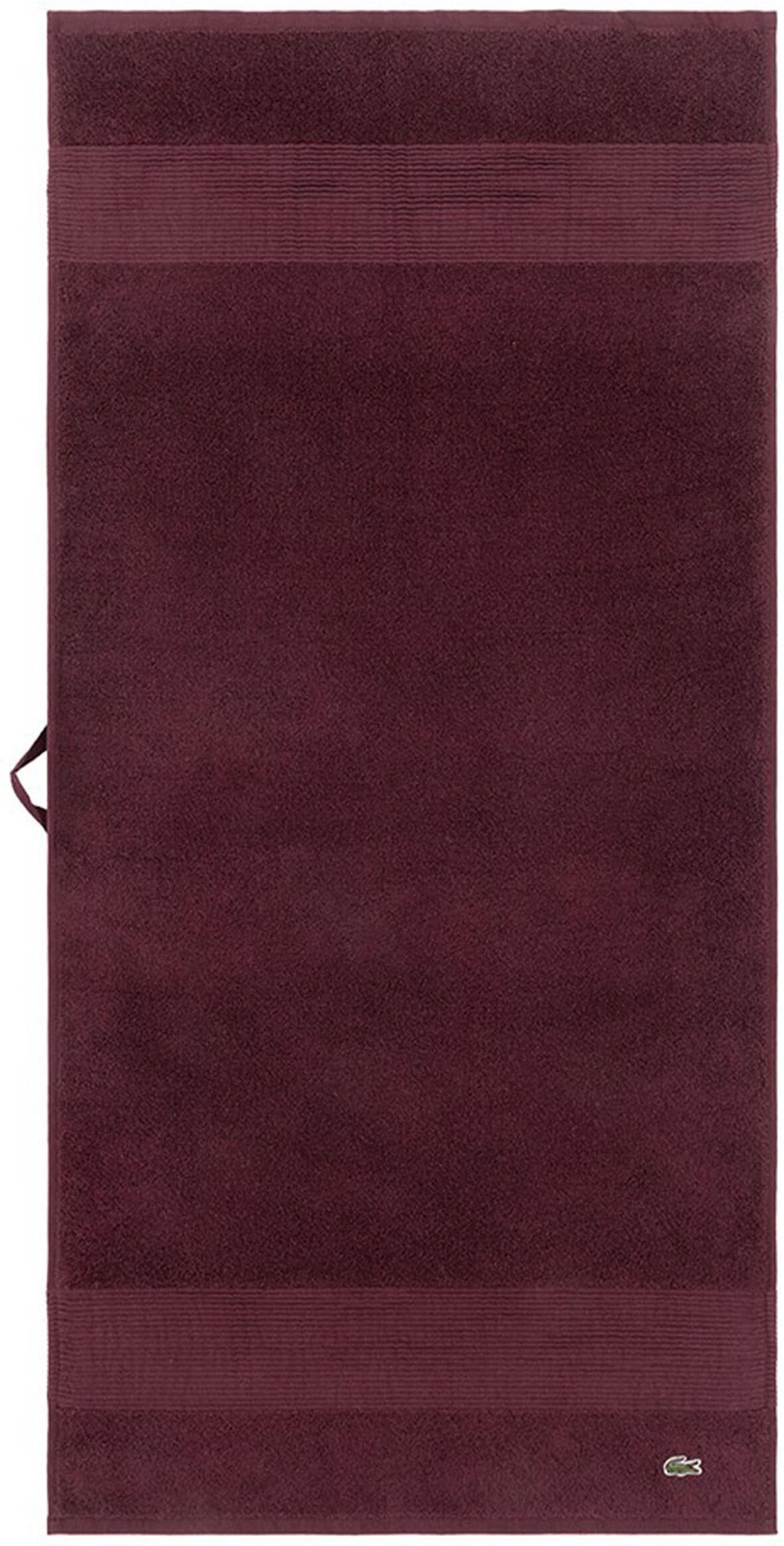 Handtuch LACOSTE "LLECROCO", rot (bordeaux), B:50cm L:100cm, Frottier, Obermaterial: 100% Baumwolle, Handtücher, mit Label-Applikationen