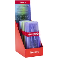 Aristo BTS Zirkel + Radierstift Displ. 6 je 2x 552760, 552761, 552762, Zirkel, Rot