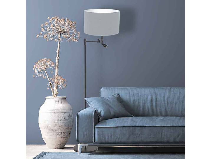 Lampadaire Stang modèle J 30 x 160 x 25cm Noir/Noir Jeans E27
