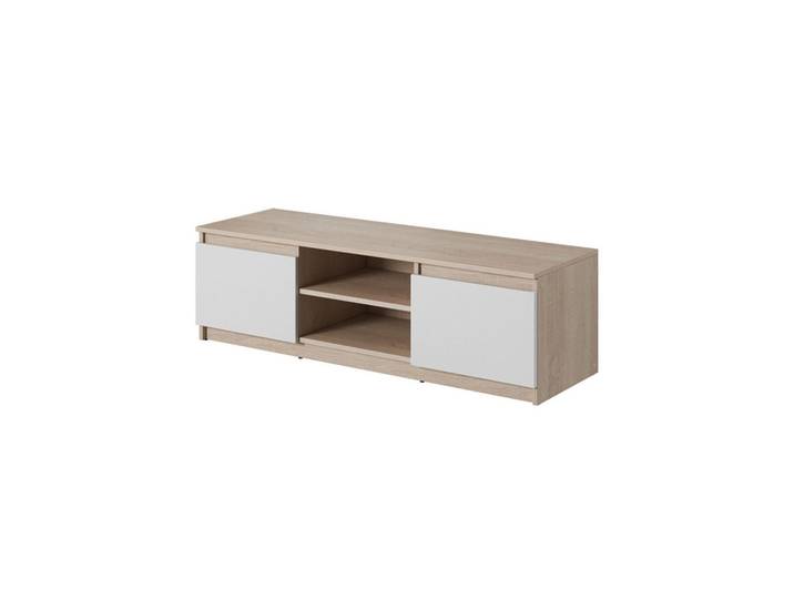 Feldmann-Wohnen Lowboard Dingo Eiche Sonoma / Weiß 120 / 38 / 35,5cm, Sonoma Eiche, Weiß, Rechteckig, 120x35.5x38 cm, Wohnzimmer, TV Möbel, Lowboards, Lowboards stehend