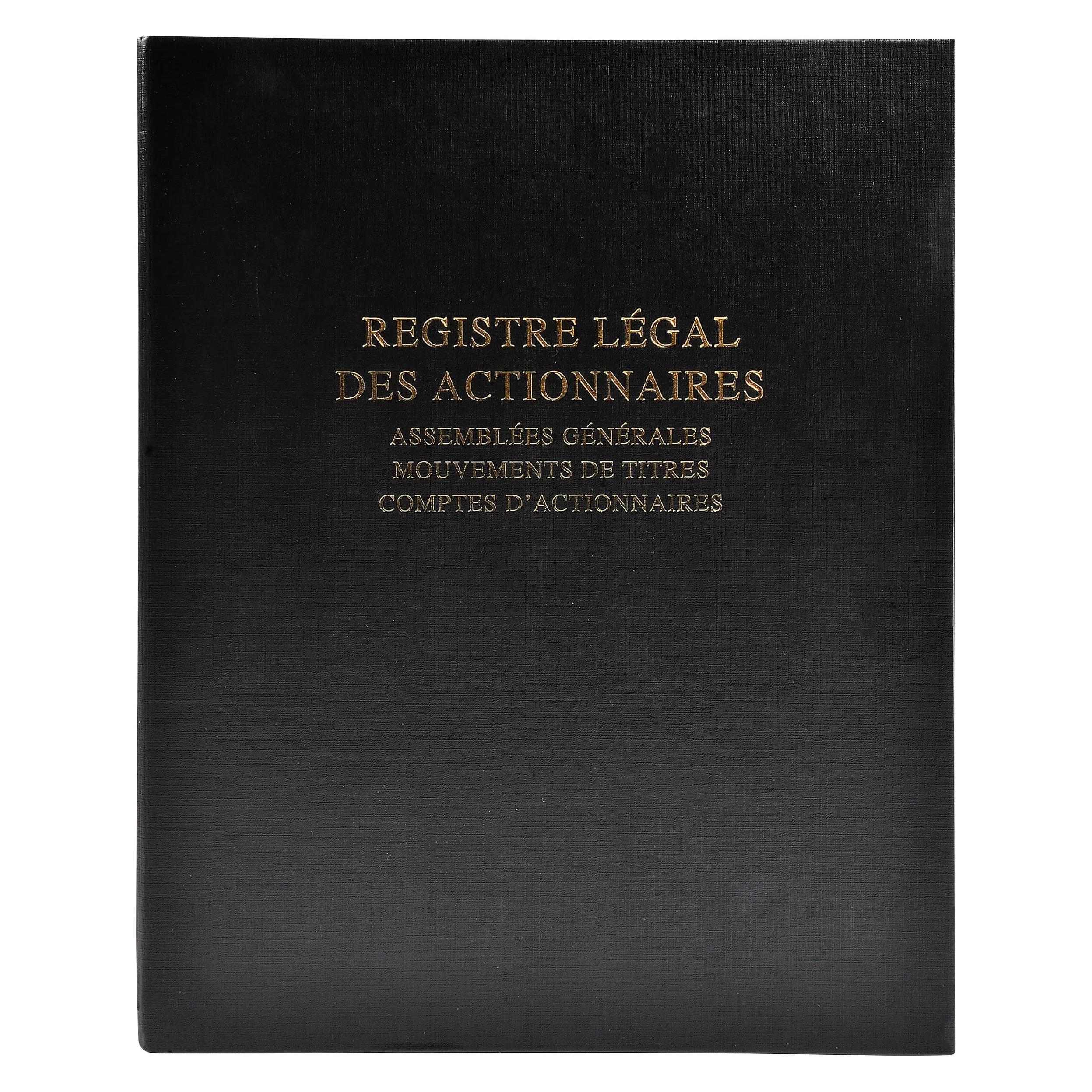Le Dauphin Registre des actionnaires, 297 x 210 mm, noir (942D)