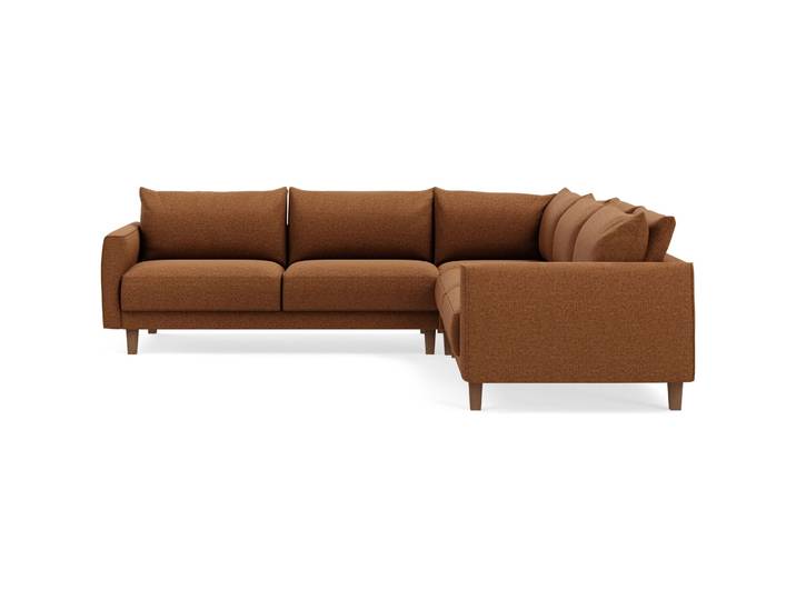 Ecksofa Avena Stoff/Holzfuss walnuss bronze B 264 T 264 cm - Möbel Konfigurator: Traummöbel individuell zusammenstellen