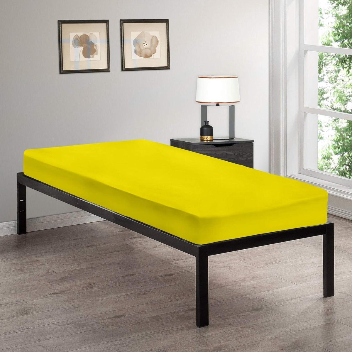 Geel Kinder Hoeslaken voor Stapelbed - 30 x 75 cm