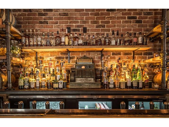 Fototapete PAPERMOON Vintage Prohibition Bar , bunt, B:4m L:2,6m, Vlies, Tapeten, Fototapete