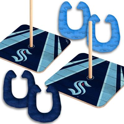 Skip's Garage Seattle Kraken NHL Horseshoe Bag Toss Game