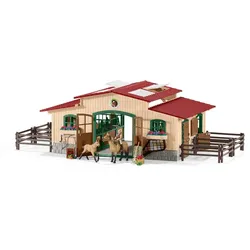 schleich® 42195 Pferdestall mit Pferden und Zubehör