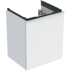 Geberit Acanto Unterschrank für Handwaschbecken, 1 Schublade, wandhängend, 446x539x379mm, 503.002.01.1, Farbe: Korpus und Front: weiß / hochglänzend, Griff: weiß / matt