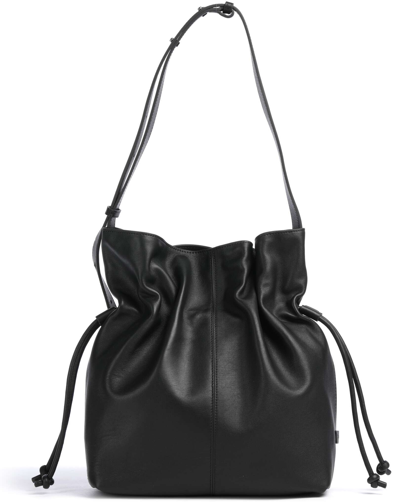 Marc O' Polo Bucket Handtasche aus Leder, schwarz
