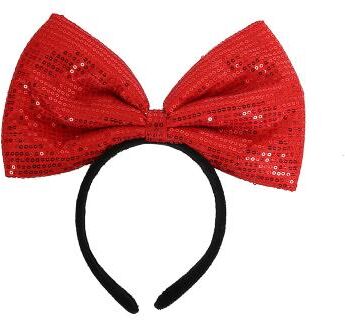 Tiny Tots Teens Trends Big Ear Plush Hair Hoop, Disney Mickey Mouse Polka Dot Bow Head Ornament, Minnie Hair Hoop d
