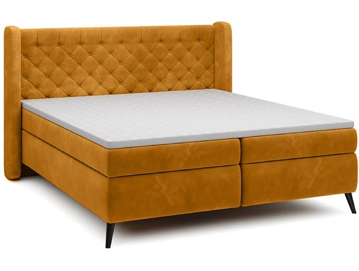 Boxspringbett WERNIGHT MADISON safran 140x200cm weich