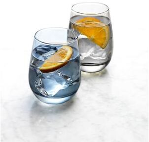 Libbey Stemless Glasses, Grey, 15.25-ounce, Set of 12 - Set of 12