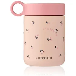 Liewood - Kiani Printed Food Jar - Mini Cherry heart / Rosey - One size, Lunchbox, Rosa