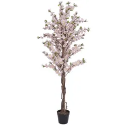 EUROPALMS Kirschbaum mit 3 Stämmen, Kunstpflanze, rose, 150 cm