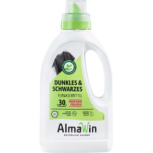 AlmaWin Waschmittel Konzentrat Schwarzes & Dunkles, flüssig, ökologisch vegan, 750ml, Waschladungen 30