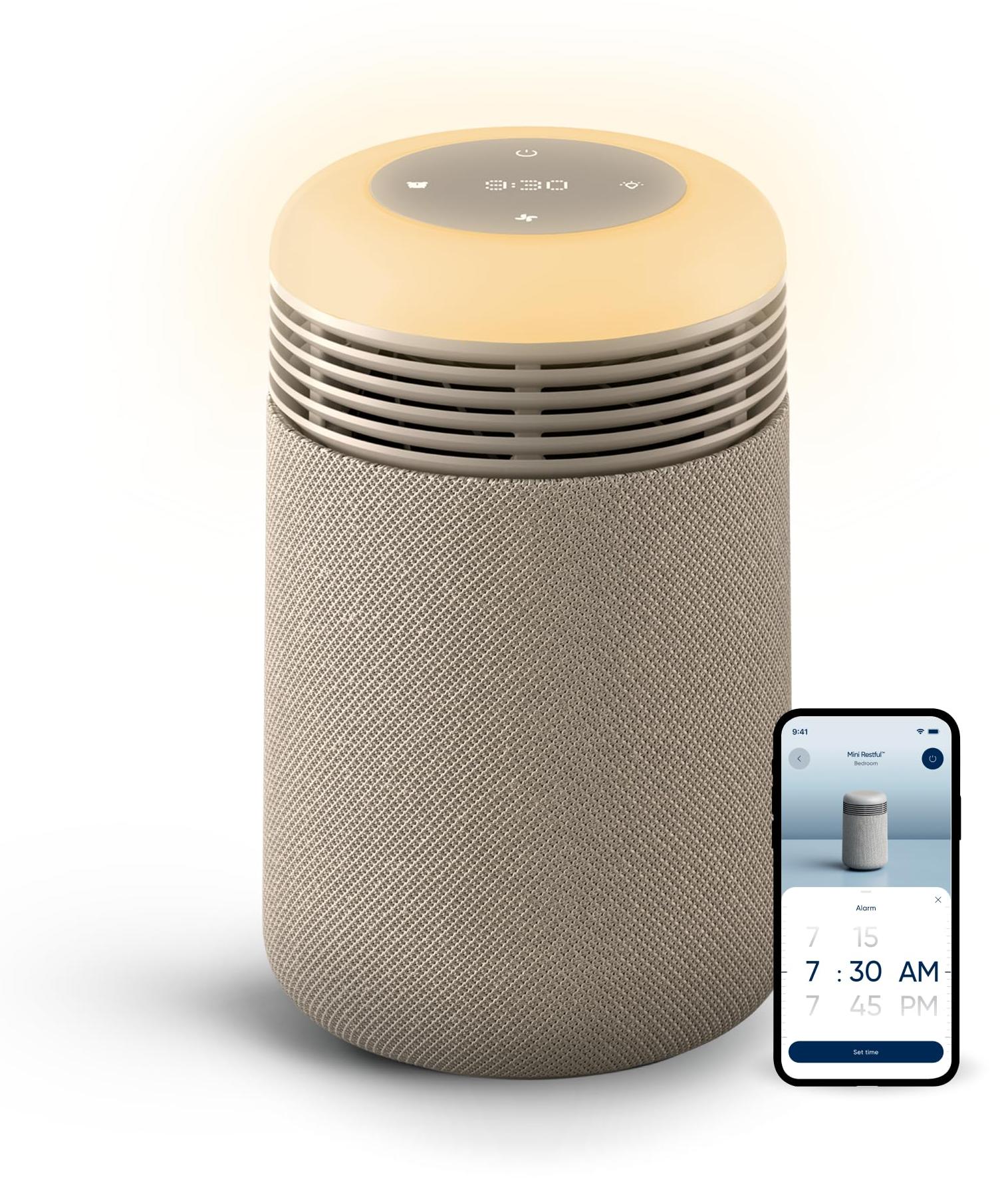 BLUEAIR Mini Restful Luftreiniger fürs Schlafzimmer, mit HEPASilent Filter, Son