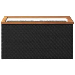 Hochbeet, Pflanzkübel Schwarz 80x40x40 cm Poly Rattan