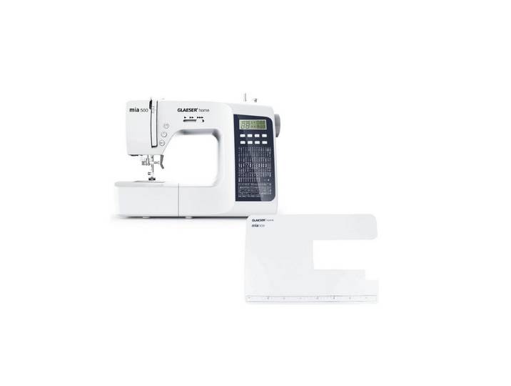 GLAESER home Nähmaschine GLAESERhome Pro-Bundle, ol50 + mia500 + Anschiebetisch