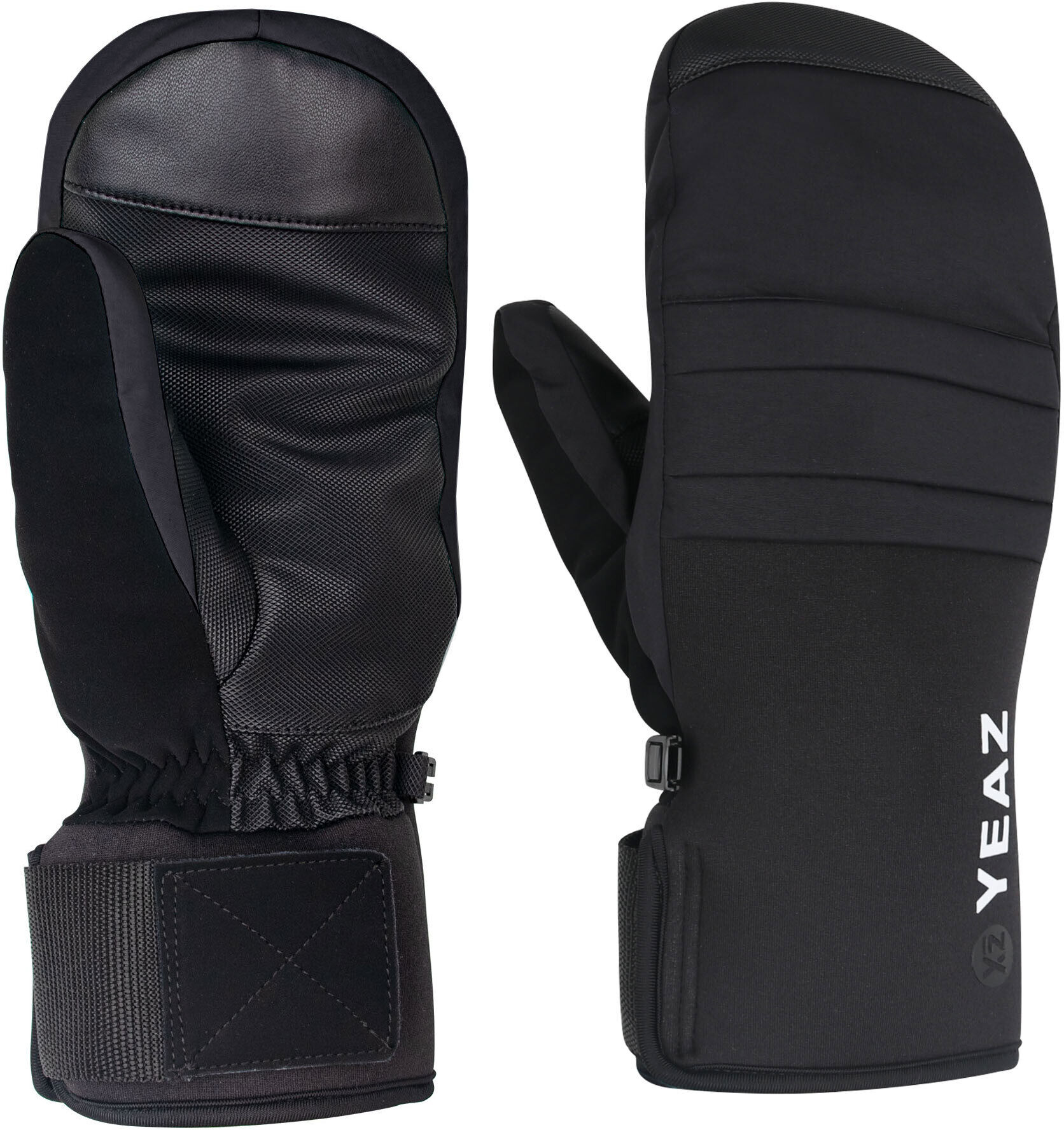 Skihandschuhe YEAZ "Fausthandschuhe POW" Gr. 9, schwarz, Handschuhe, 9, Obermaterial: 65% Nylon NY. 35% Polyester PES., Skihandschuhe