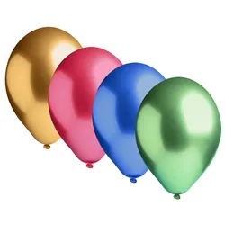 Luftballon metallic bunt gemischt Ø25cm `M`