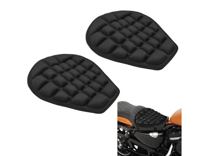 Tourtecs Sitzbank 2x Motorrad Luftkissen / Komfort Sitzkissen AC1 schwarz