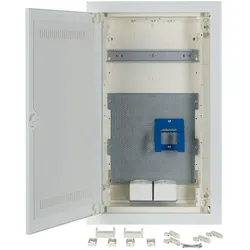 Eaton 302547 Hohlwand-Kleinverteiler, Multimedia, 3-reihig, Stahlblechtür flach WIFI KLV-36HWM-W-F