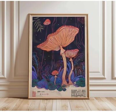 Uplifted Goods Architectural Japanese Heritage Wildlife Canvas Art r 15.75 X 23.62 In unframed