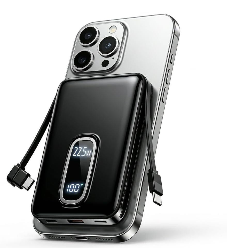 Lustrens Wireless Powerbank 10000mAh met digitaal display