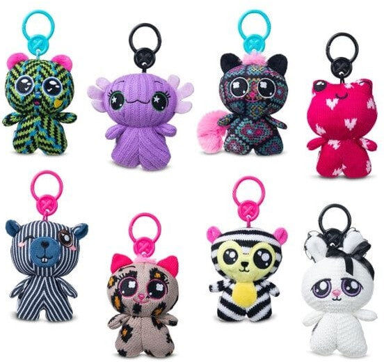 Threadz Petit Clip-On Plush - Pink/Hearts for Kids, Collectible Toy with Secure Clip