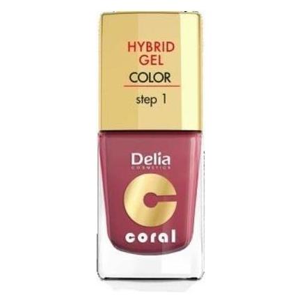 Delia Cosmetics Cosmetics Coral Hybrid Gel Nail Polish No. 18 Marsala 11ml (Marsala, UV-Gel Lack) (40921170)