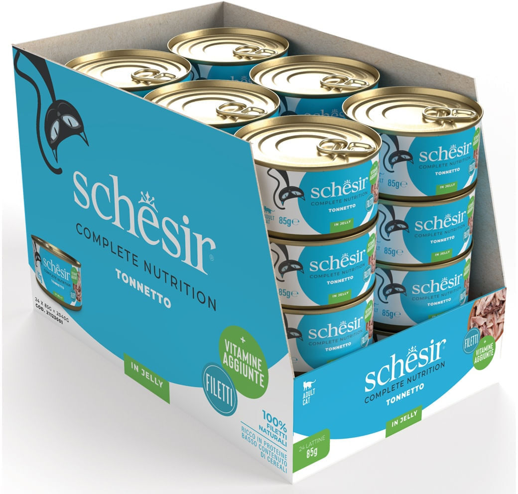 Schesir Complete Nutrition Cat Lattina Multipack 24x85G TONNETTO