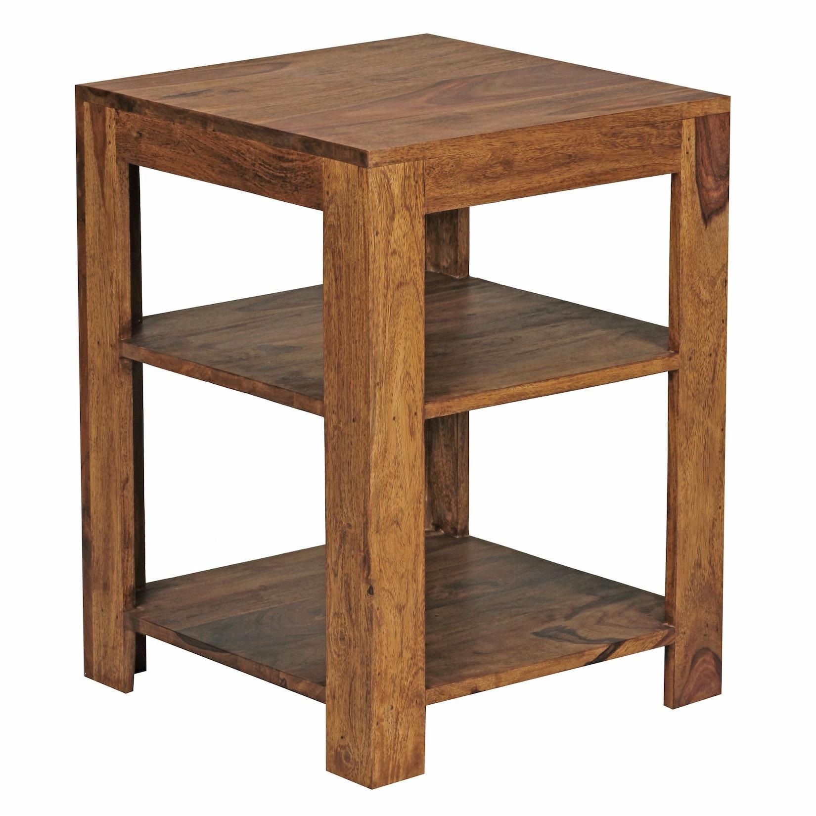 KADIMA DESIGN Massivholz Bücherregal: Mehrzweck-Stauraum, Sheesham, 2 Böden, handgefertigt, pflegeleicht.