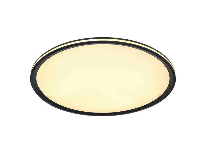 Globo Led-Deckenleuchte, Opal, Schwarz, Metall, Kunststoff, rund, 5 cm, Stufenschalter, Lampen & Leuchten, Innenbeleuchtung, Deckenlampe, Deckenlampen