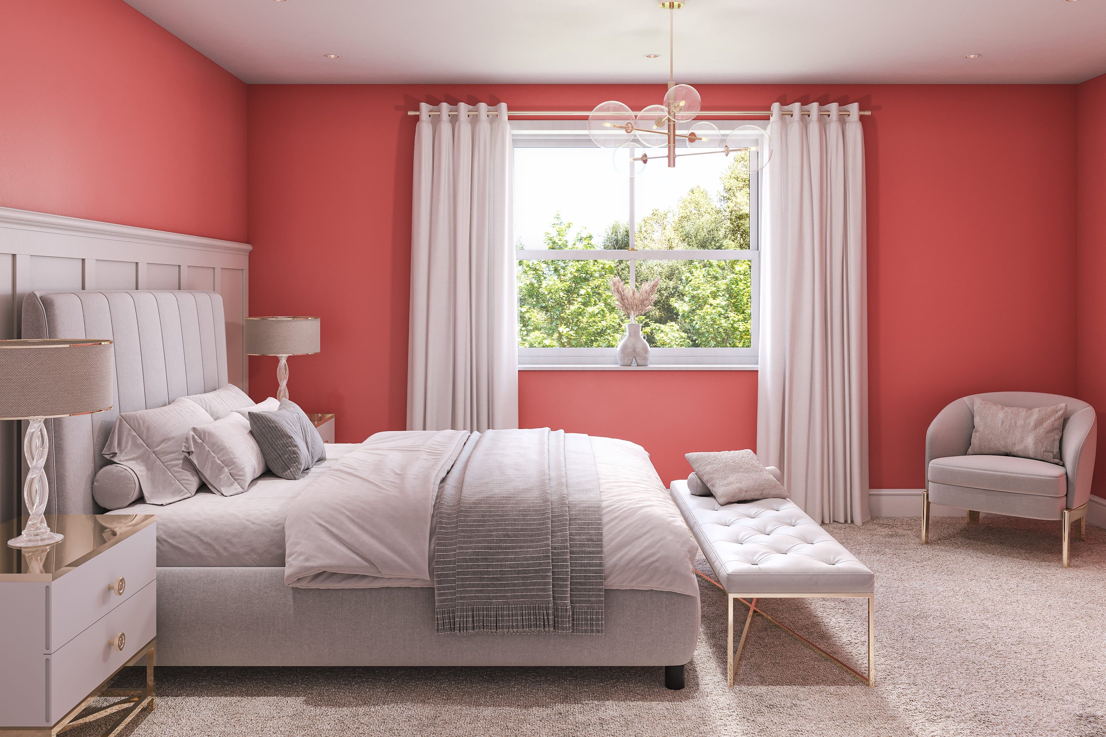 Hemway Wall Paint   Lobster Red   Matt Emulsion Interior   Acrylic   Latex - Lobster Red - 2.5L
