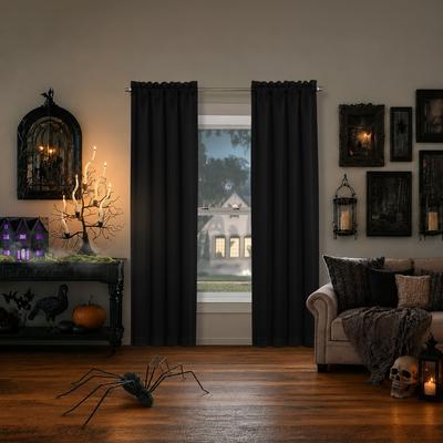 Sun Zero Hayden Energy Saving Blackout Rod Pocket 1-Piece Curtain Panel, Single Panel