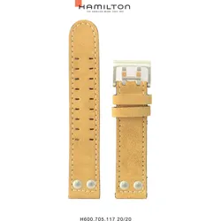 Hamilton - Khaki Field Auto Band-set Leder-brun-20/20 H690.705.117 - beige