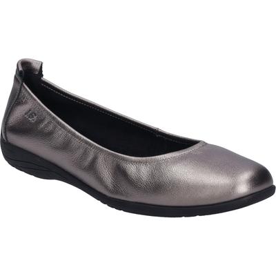 Ballerina JOSEF SEIBEL "Fenja 01, basalt", Damen, Gr. 41, grau (basalt), Obermaterial: 100% Rindsleder Leather cow., Schuhe Ballerina