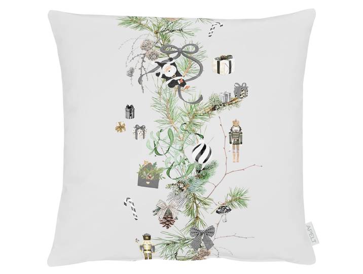 Dekokissen APELT 8110 , weiss (grau, grün, anthrazit), B:45cm L:45cm, Mischgewebe, Dekokissen_Sitzkissen_Kissenhüllen, Dekokissen, inclusive Soft-Kissenfüllung 100% PES