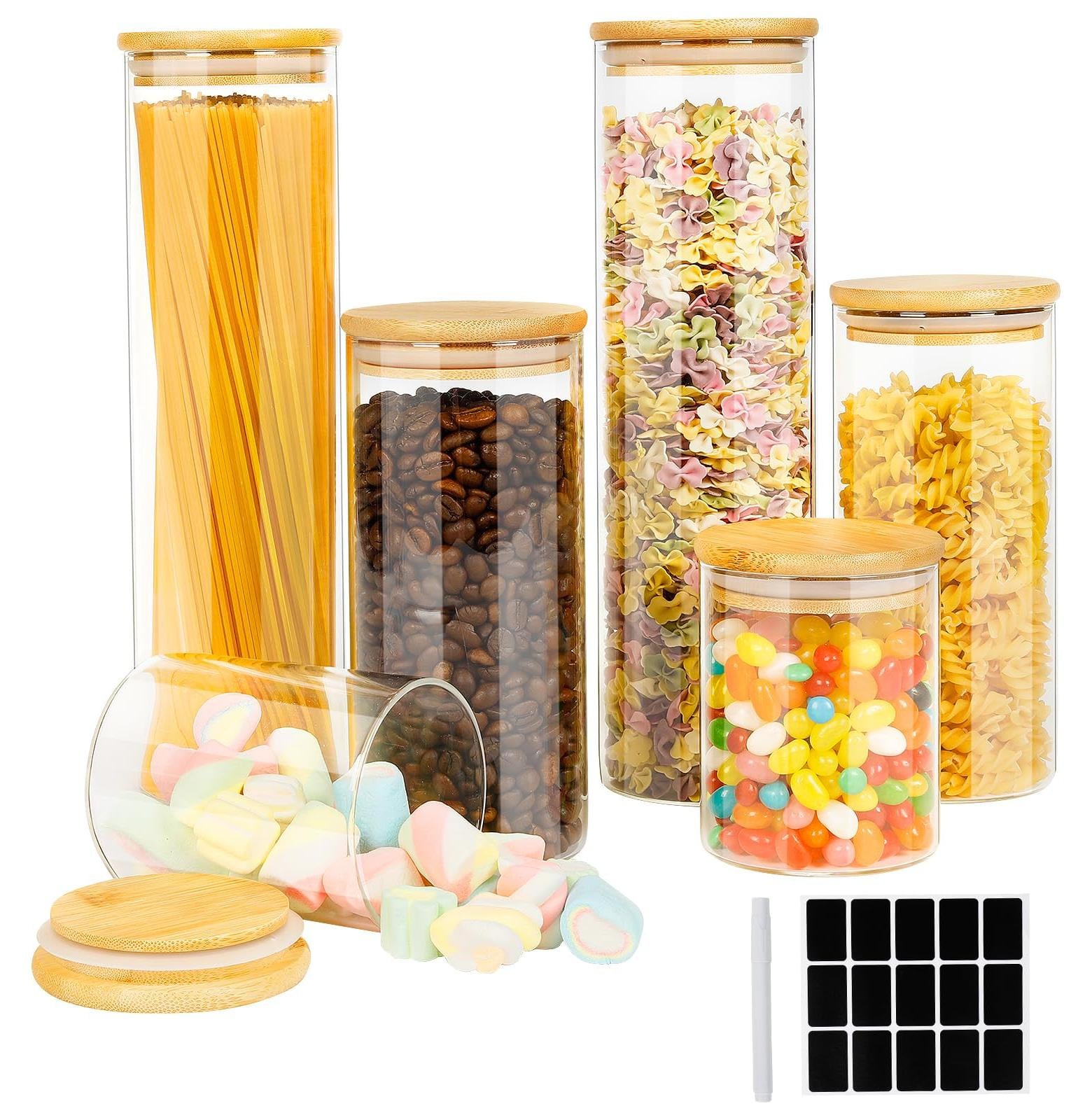 Dripio Set van 6 luchtdichte voorraadpotten: 2x 1300 ml, 2x 750 ml, 2x 400 ml