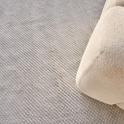 EXQUISITE RUGS Pearl Hand-loomed Bamboo Silk Silver Area Rug.