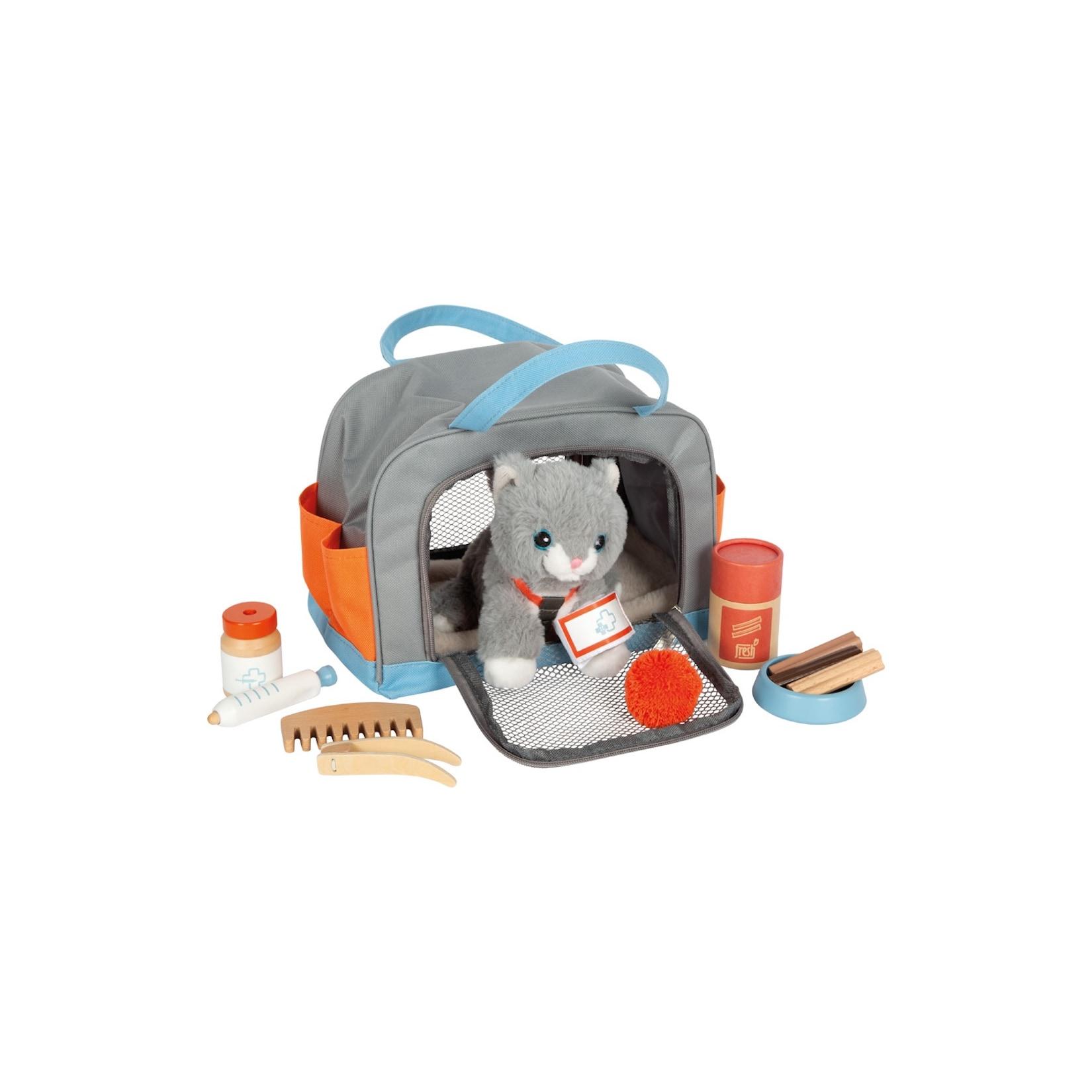 smallfoot Katze mit Tasche und Pflege-Set