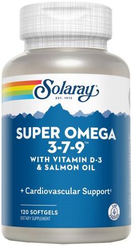 Solaray Super Omega 3,7 and 9 120 Pearls