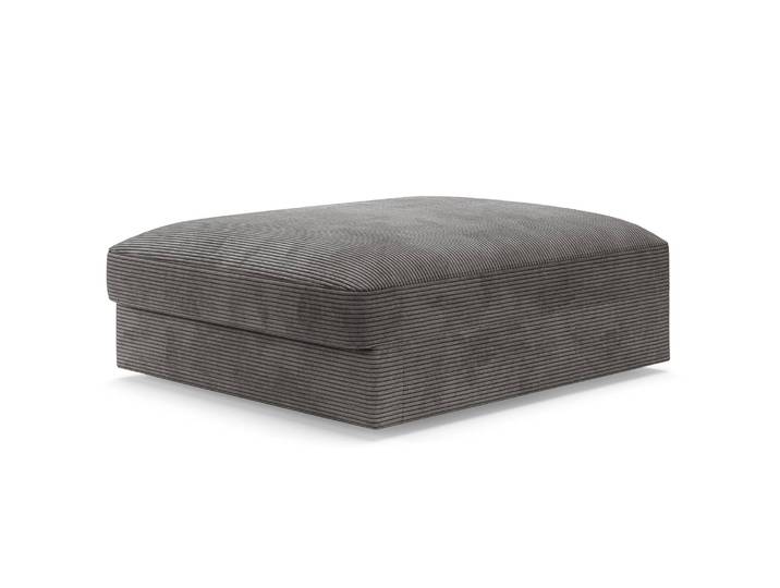 Polsterhocker Big Grau Cordstoff Lizza Modern