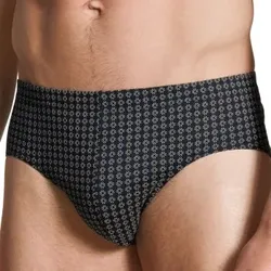 Calida 2P Prints Benefit Slips Grau Baumwolle Medium Herren